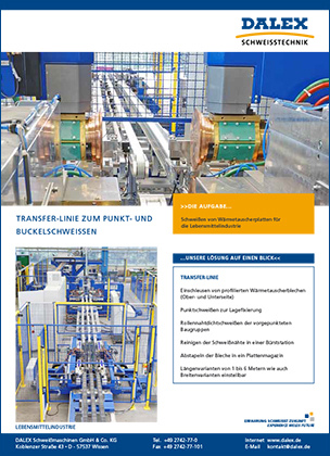 Transferlinie zum Punkt und Buckelschweißen Lebensmittelindustrie | Referenzen