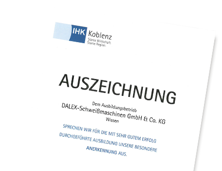 DALEX ist ein Ausbildungsbetrieb mit IHK Auszeichnung | Unternehmen